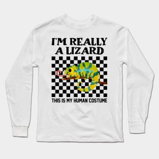 I'm Really A Lizard This Is My Human Costume Long Sleeve T-Shirt